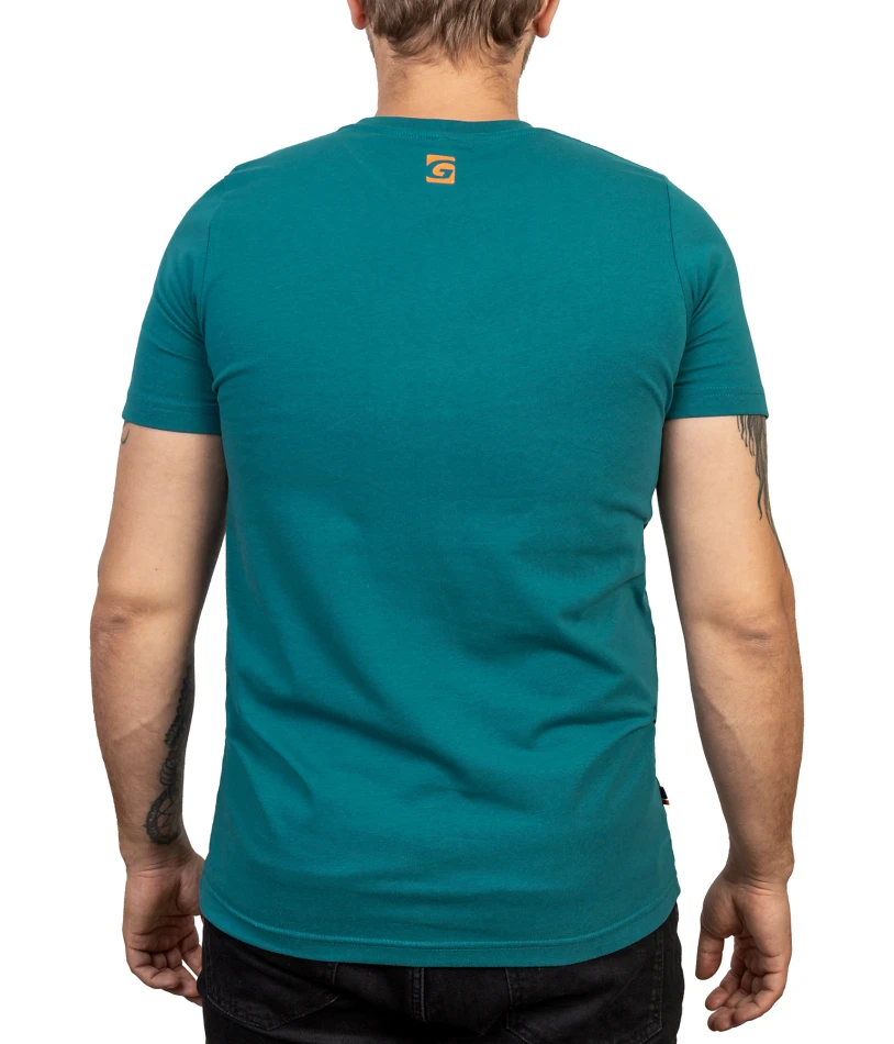 T-shirt 958, kolor: 3/2 - morski / nadruk 3 ryby