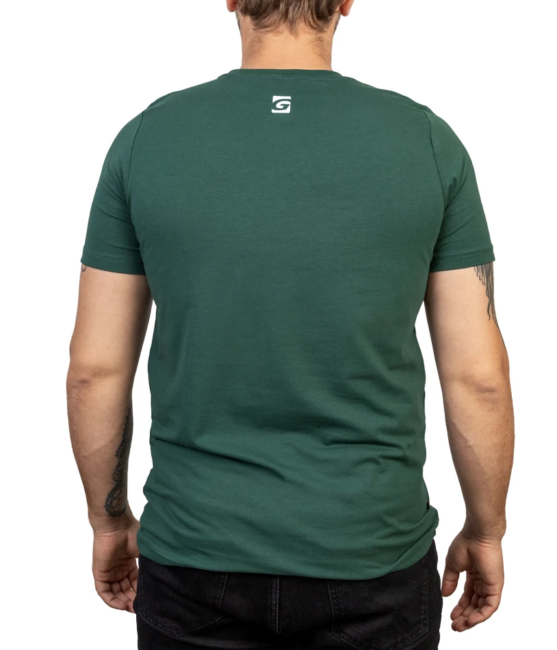 T-shirt 958, kolor: 7/2 - butelkowa zieleń / ryba - okoń