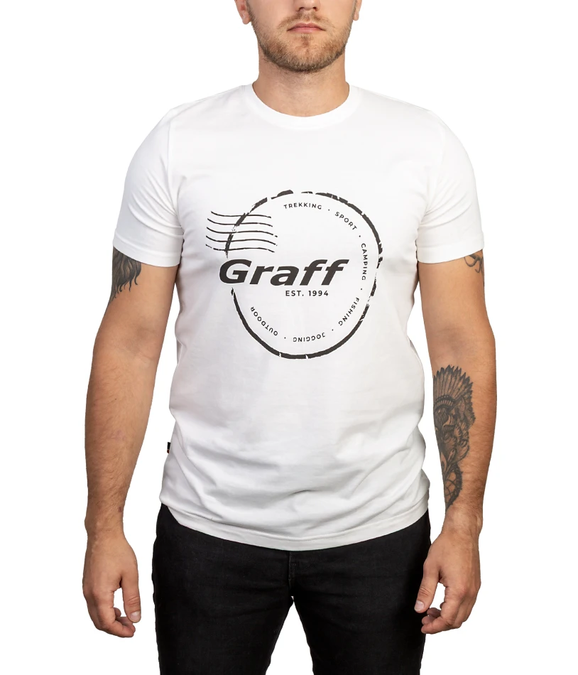 T- shirt 958, kolor: 16/1 - biała / logo