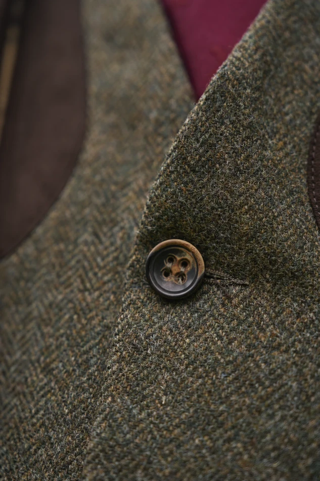 Harkila Kenmore Shooting Waistcoat, kolor: Forest Green/Herringbone