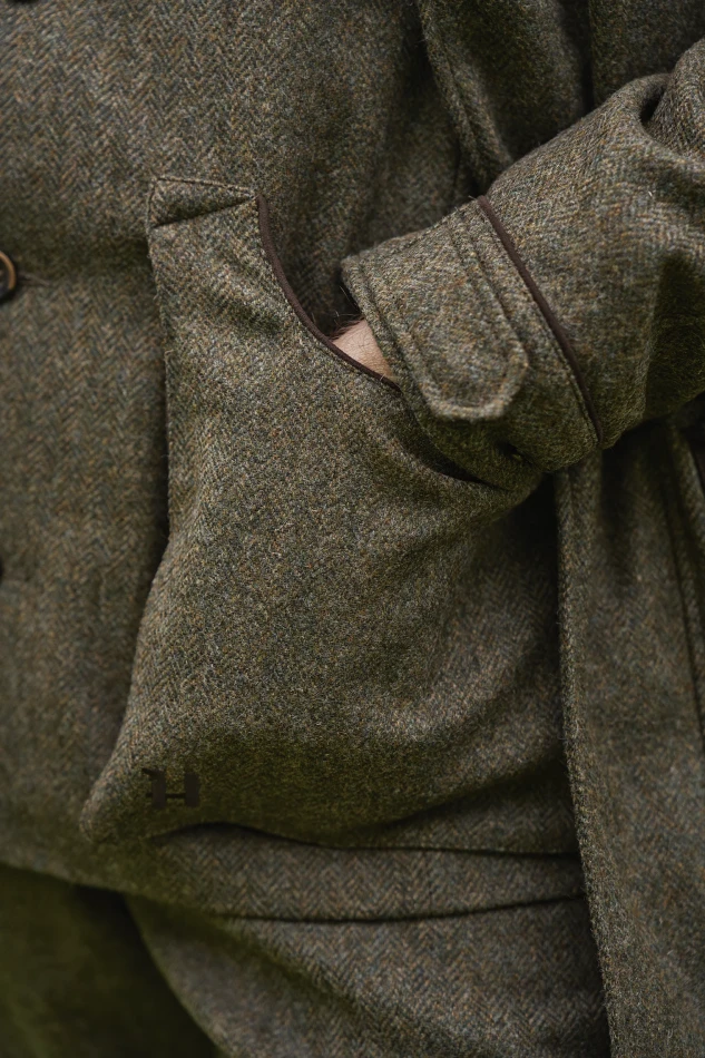 Harkila Kenmore Shooting Waistcoat, kolor: Forest Green/Herringbone