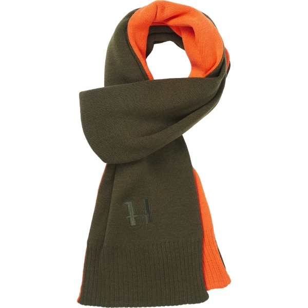 Harkila Reversible Scarf, kolor: Willow Green/Orange