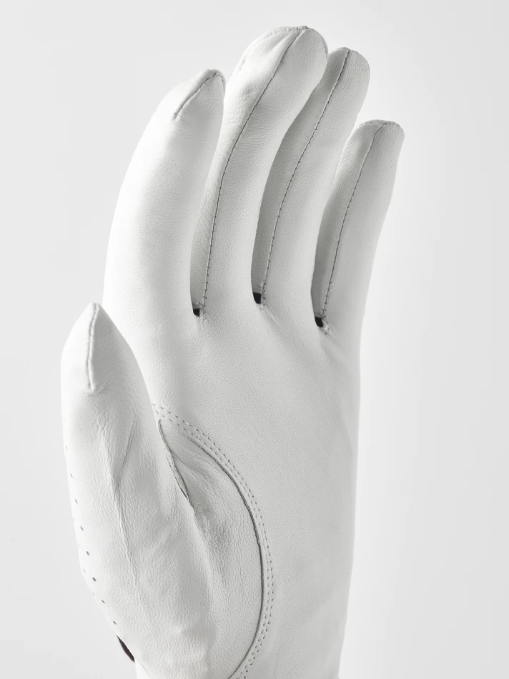 Golf Leather Left 5-finger, kolor: 000100 - white / black