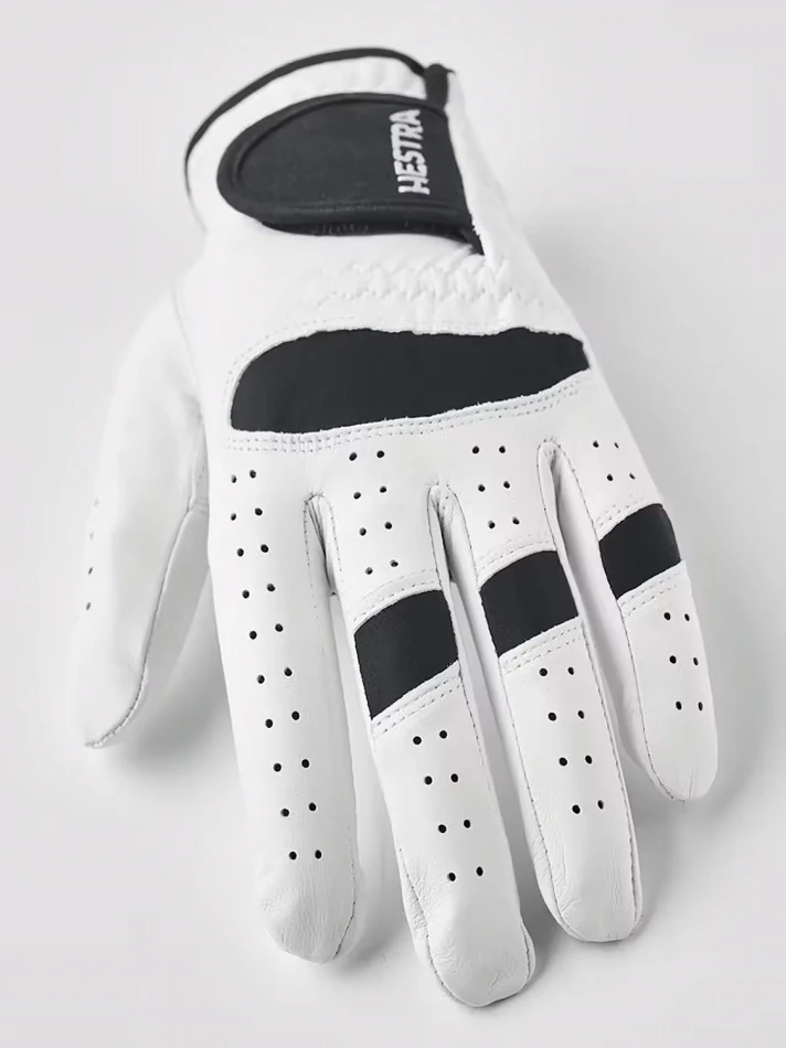 Golf Leather Left 5-finger, kolor: 000100 - white / black