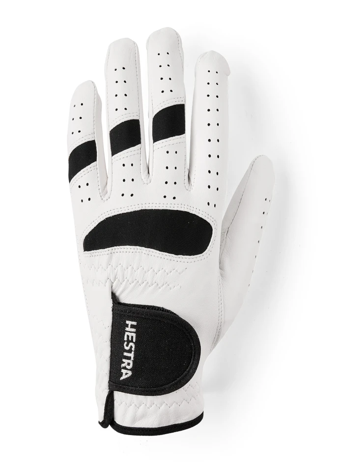 Golf Leather Left 5-finger, kolor: 000100 - white / black