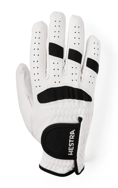 Golf Leather Right 5-finger, kolor: 000100 - white / black