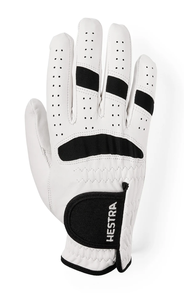 Golf Leather Right 5-finger, kolor: 000100 - white / black