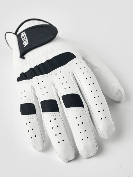 Golf Leather Right 5-finger, kolor: 000100 - white / black