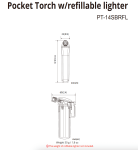 SOTO Pocket Torch refillable - wymiary