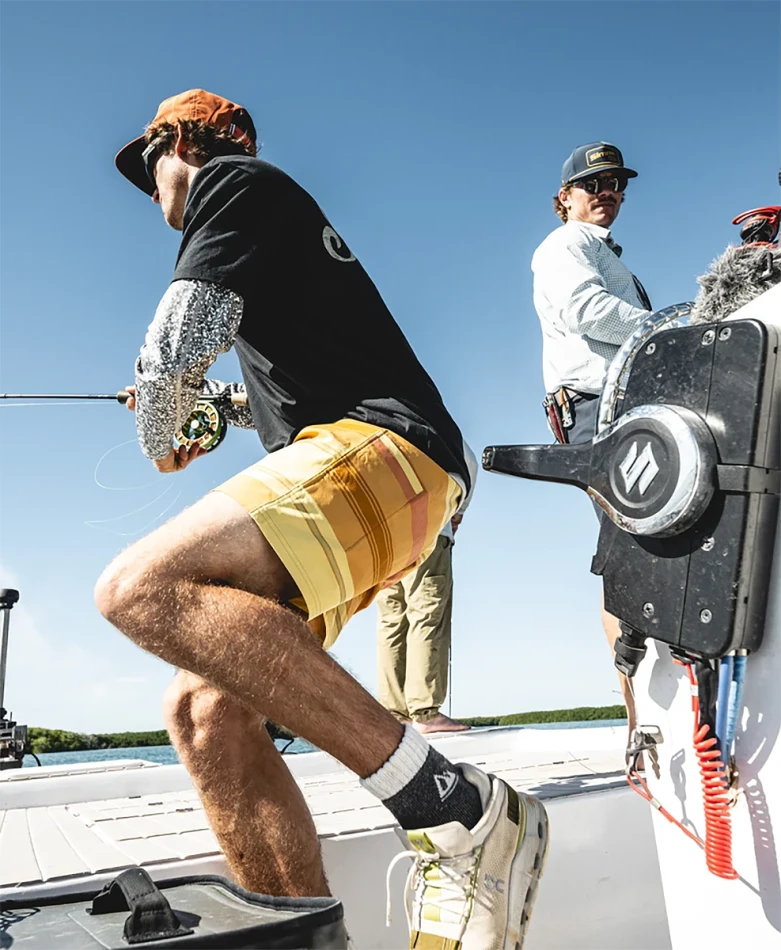 Seamount Board Shorts, kolor: 1305 - Baltic Amber Stripe