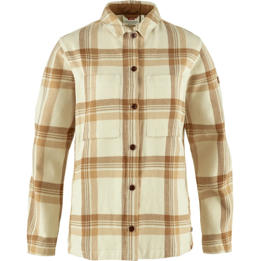 Fjallraven Singi Flannel Overshirt kolor: 113-196 - Chalk White-Dune Beige