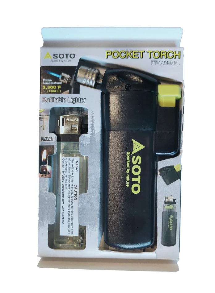 Pocket Torch w. Refillable Lighter, kolor: black