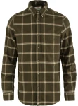 Ovik Comfort Flannel Shirt, kolor: 633-195 - Dark Olive-Sand Stone