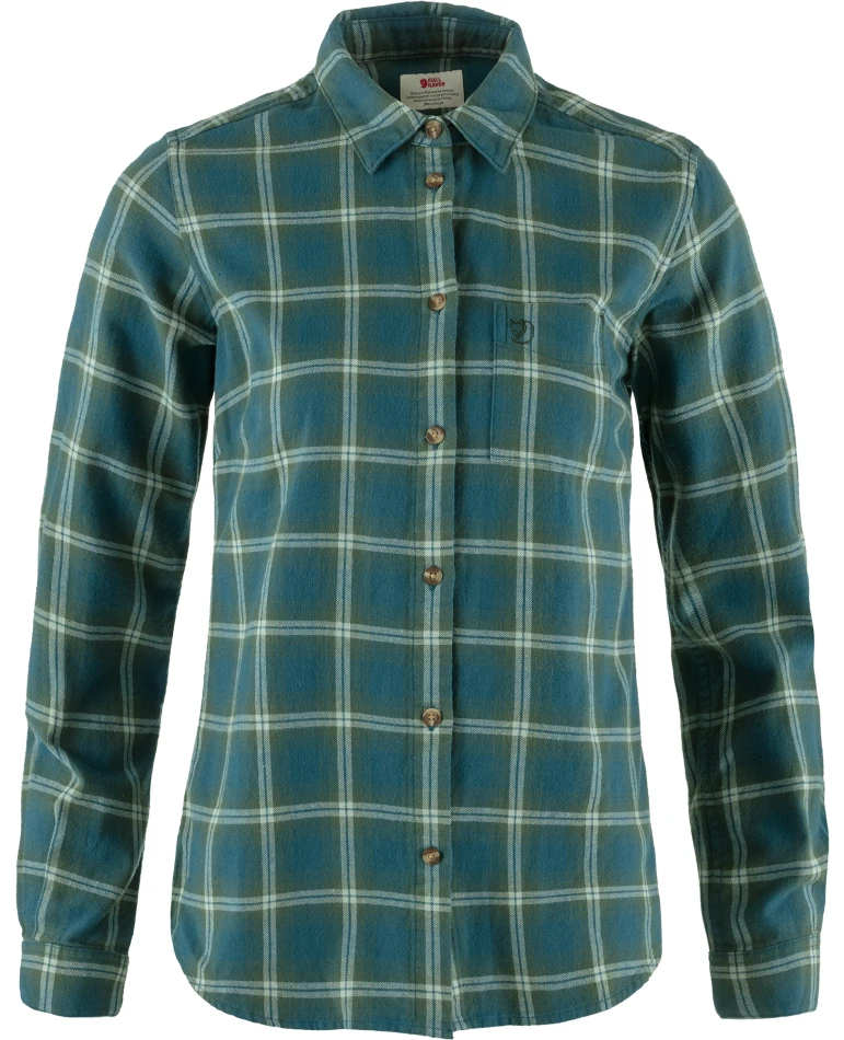Fjallraven Ovik Flannel Shirt W, kolor: 574-679 - Deep Sea-Patina Green