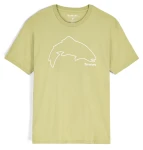 Trout Outline T-shirt, kolor: 1347 - Tent Green - 1