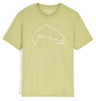 Trout Outline T-shirt, kolor: 1347 - Tent Green