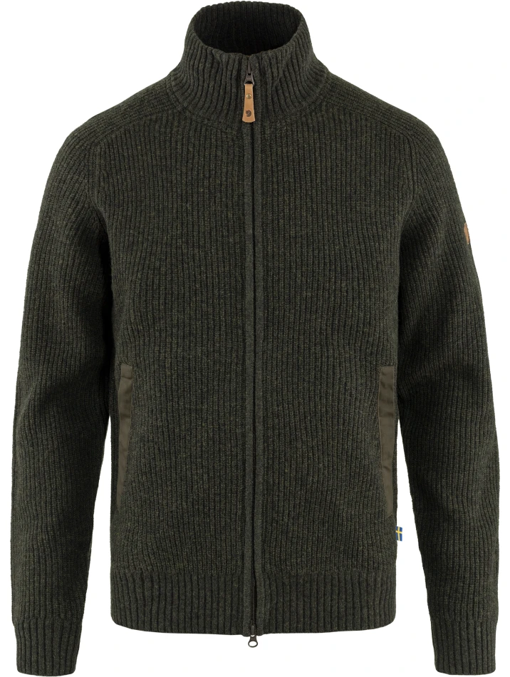 Fjallraven Ovik Zip Cardigan Knit, kolor: 633 - Dark Olive
