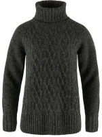 Fjallraven Ovik Cable Knit Roller Neck W, kolor: 030 - Dark Grey