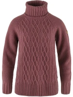 Fjallraven Ovik Cable Knit Roller Neck W, kolor: 410 - Mesa Purple