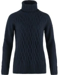 Fjallraven Ovik Cable Knit Roller Neck W, kolor: 555 - Dark Navy