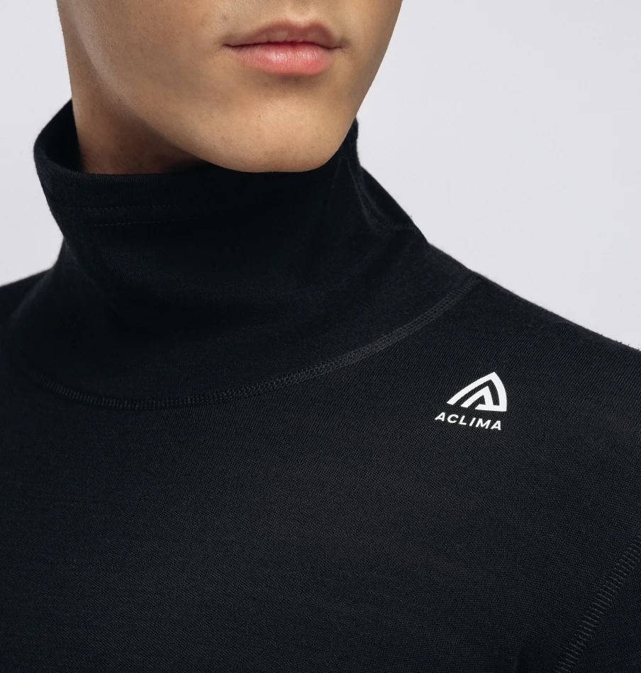 Aclima WarmWool Roll Neck M, kolor: 123 - Jet Black