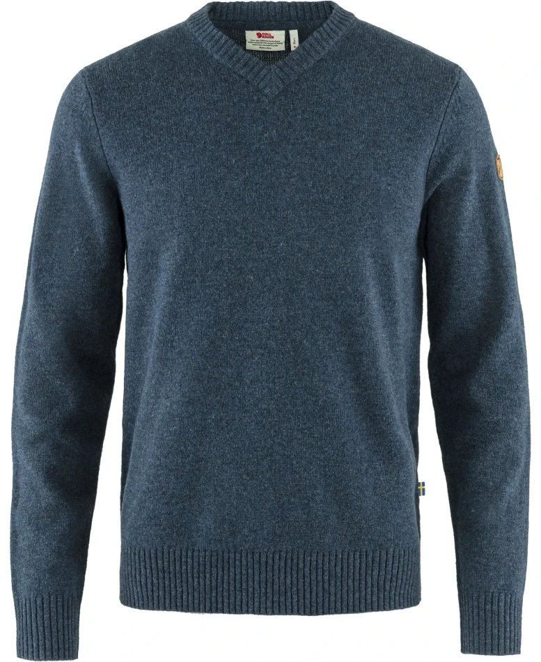 Fjallraven Ovik V-neck Sweater, kolor: 560 - Navy