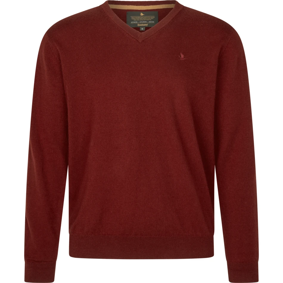 Seeland Pine V-Neck Pullover, kolor: Merlot