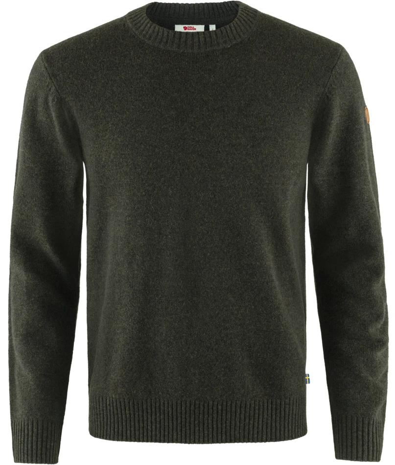 Fjallraven Ovik Round Neck Sweater, kolor: 633 - Dark Olive, 1