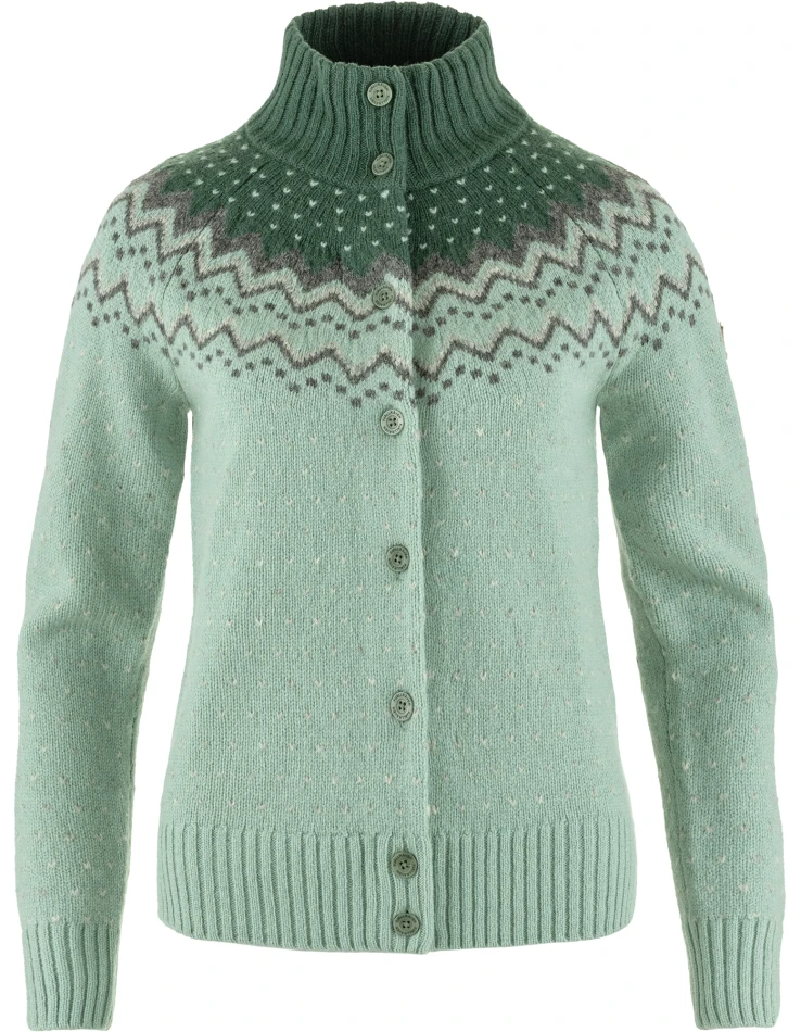 Fjallraven Ovik Knit Cardigan W, kolor: 674-679 - Misty Green-Deep Patina