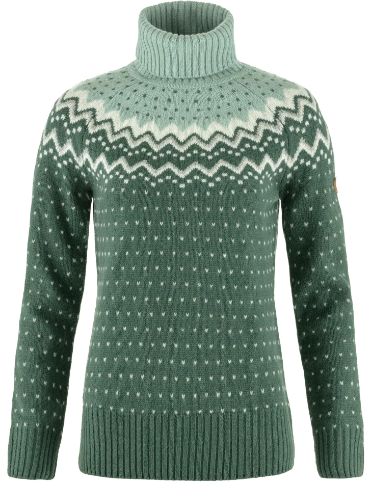 Fjallraven Ovik Knit Roller Neck W, kolor: 679-674 - Deep Patina-Misty Green