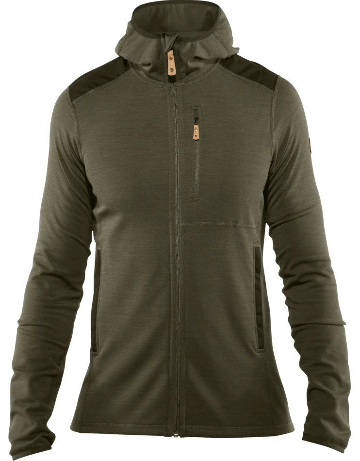 Fjallraven Keb Fleece Hoodie, kolor: 625-662 - Laurel Green-Deep Forest
