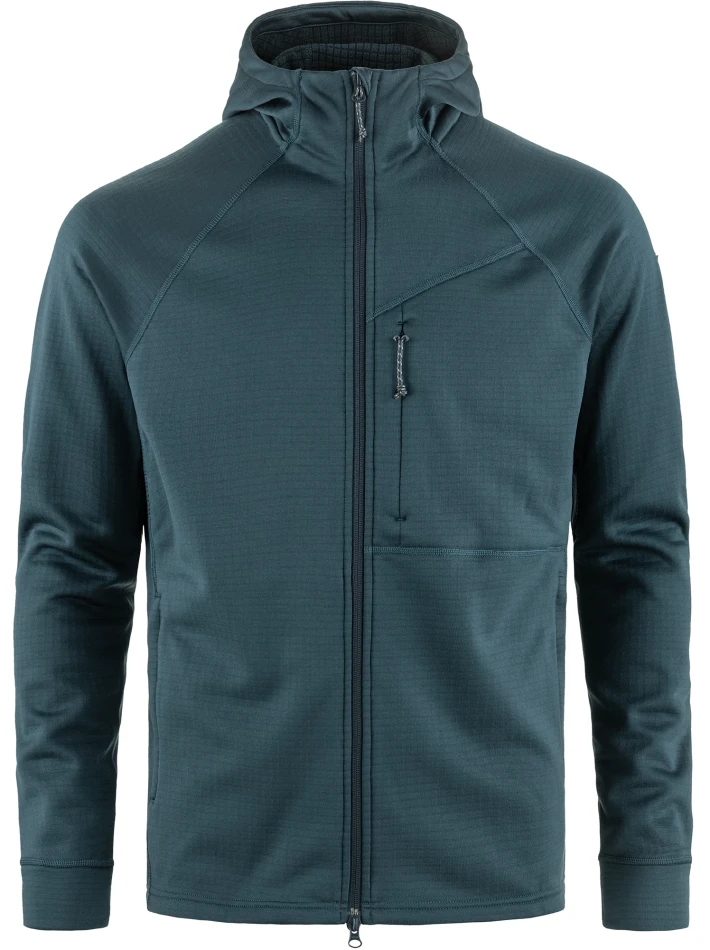 Fjallraven Abisko Grid Fleece Hoodie, kolor: 570 - Mountain Blue