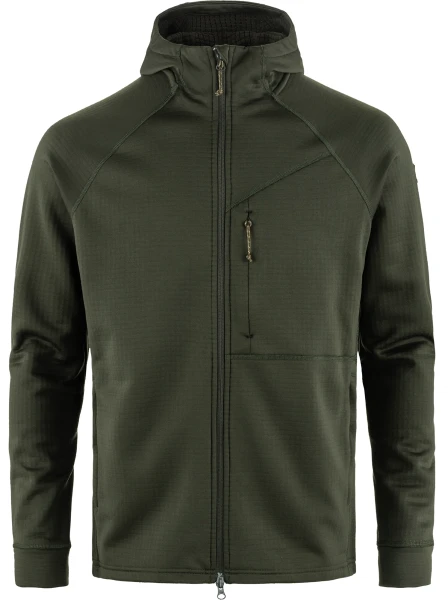 Fjallraven Abisko Grid Fleece Hoodie, kolor: 662 - Deep Forest