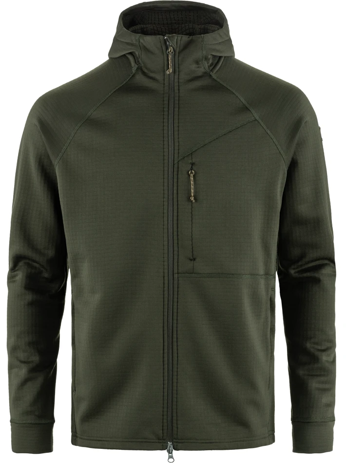 Fjallraven Abisko Grid Fleece Hoodie, kolor: 662 - Deep Forest