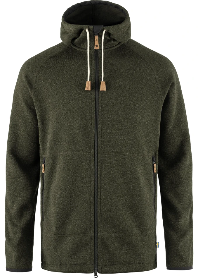 Fjallraven Ovik Fleece Hoodie, kolor: 662 - Deep Forest