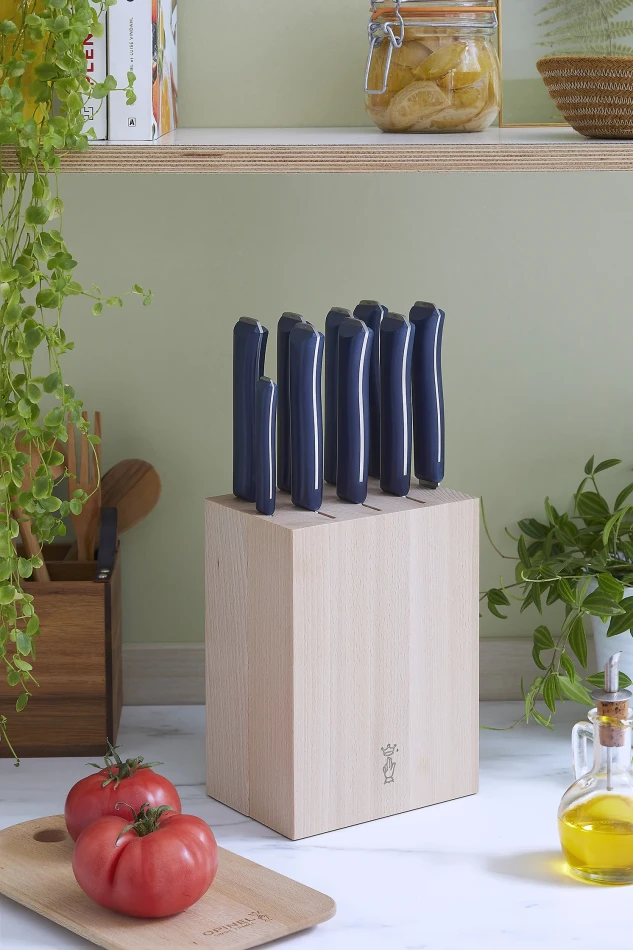 Opinel Kitchen Knife Storage Block 9 knives