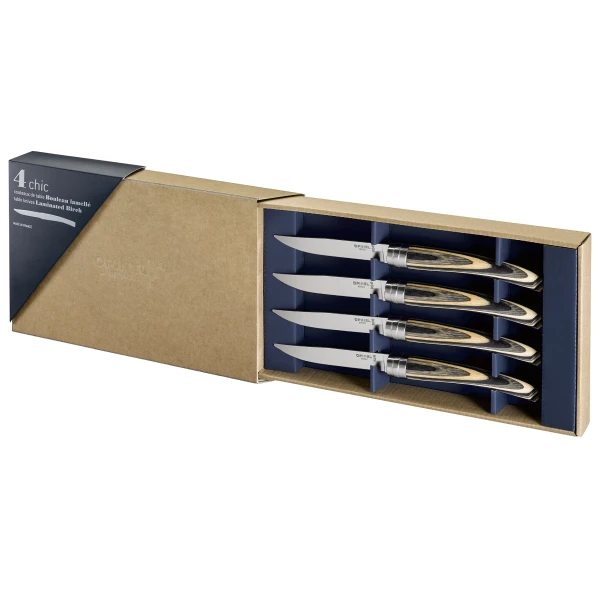 Opinel Table Knife Laminated Birch Set
