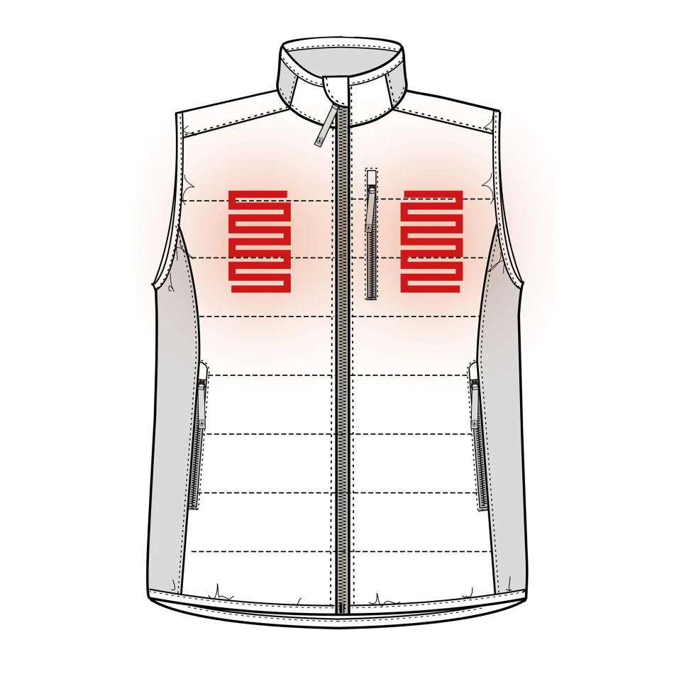 Heat Padded Waistcoat - panele przód