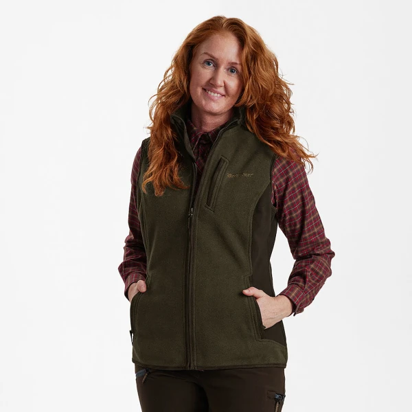 Lady Pam Bonded Fleece Waistcoat, kolor: 371 - Graphite Green Melange