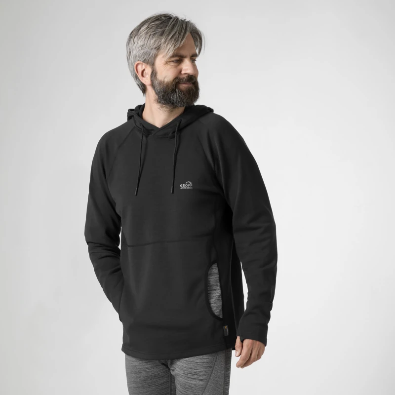 Geoff Anderson WizWool 335 Hoodie, kolor: Black - czarny