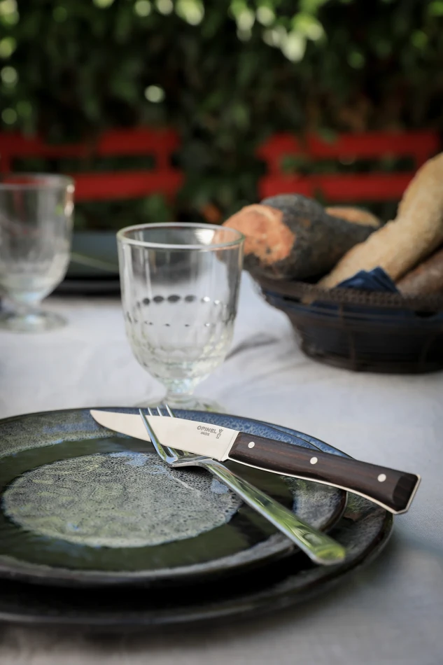 Opinel Set of 4 Facette Dark Ash Table Knives