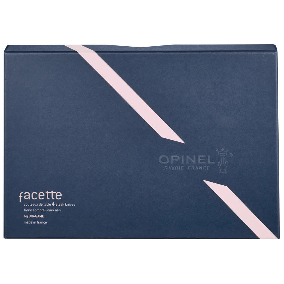 Opinel Set of 4 Facette Dark Ash Table Knives