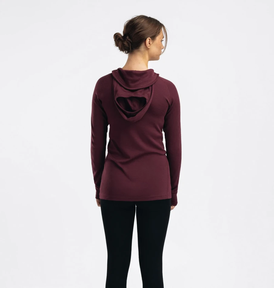 Aclima WarmWool Hoodsweater W, kolor: 457 - Fig