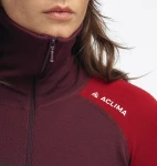 Aclima WarmWool Polo W, kolor: 463 - Fig/Red Dahlia