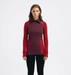 Aclima WarmWool Polo W, kolor: 463 - Fig/Red Dahlia
