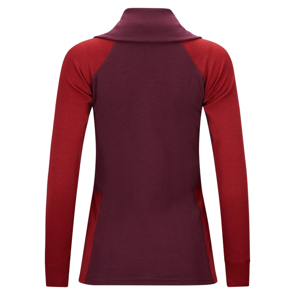 Aclima WarmWool Polo W, kolor: 463 - Fig/Red Dahlia