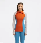 Aclima WarmWool Polo W, kolor: 465 - Gold Flame/Beige Melange/Niagara