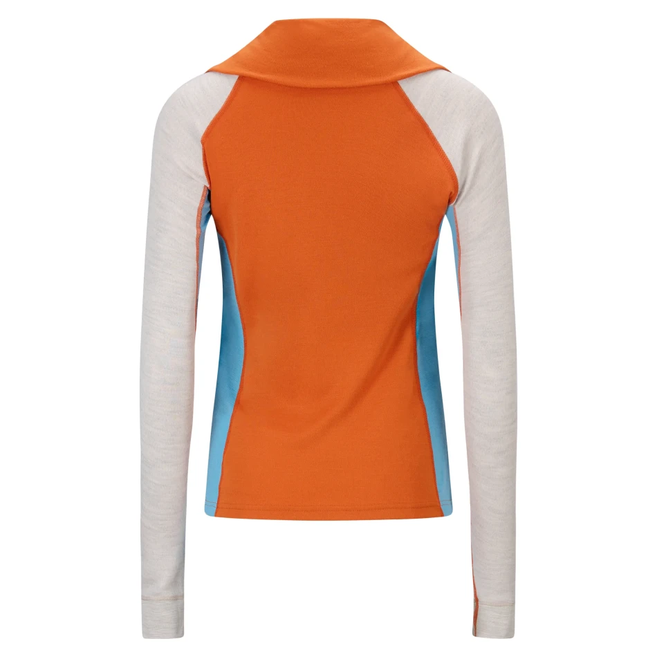 Aclima WarmWool Polo W, kolor: 465 - Gold Flame/Beige Melange/Niagara