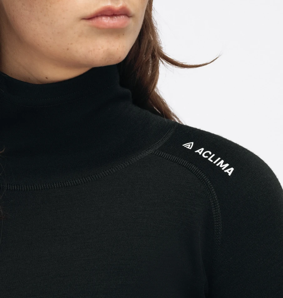Aclima WarmWool Roll Neck W, kolor: 123 - Jet Black