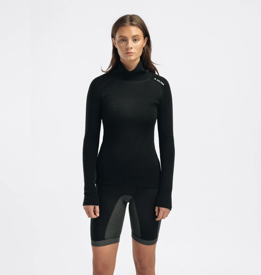 Aclima WarmWool Roll Neck W, kolor: 123 - Jet Black